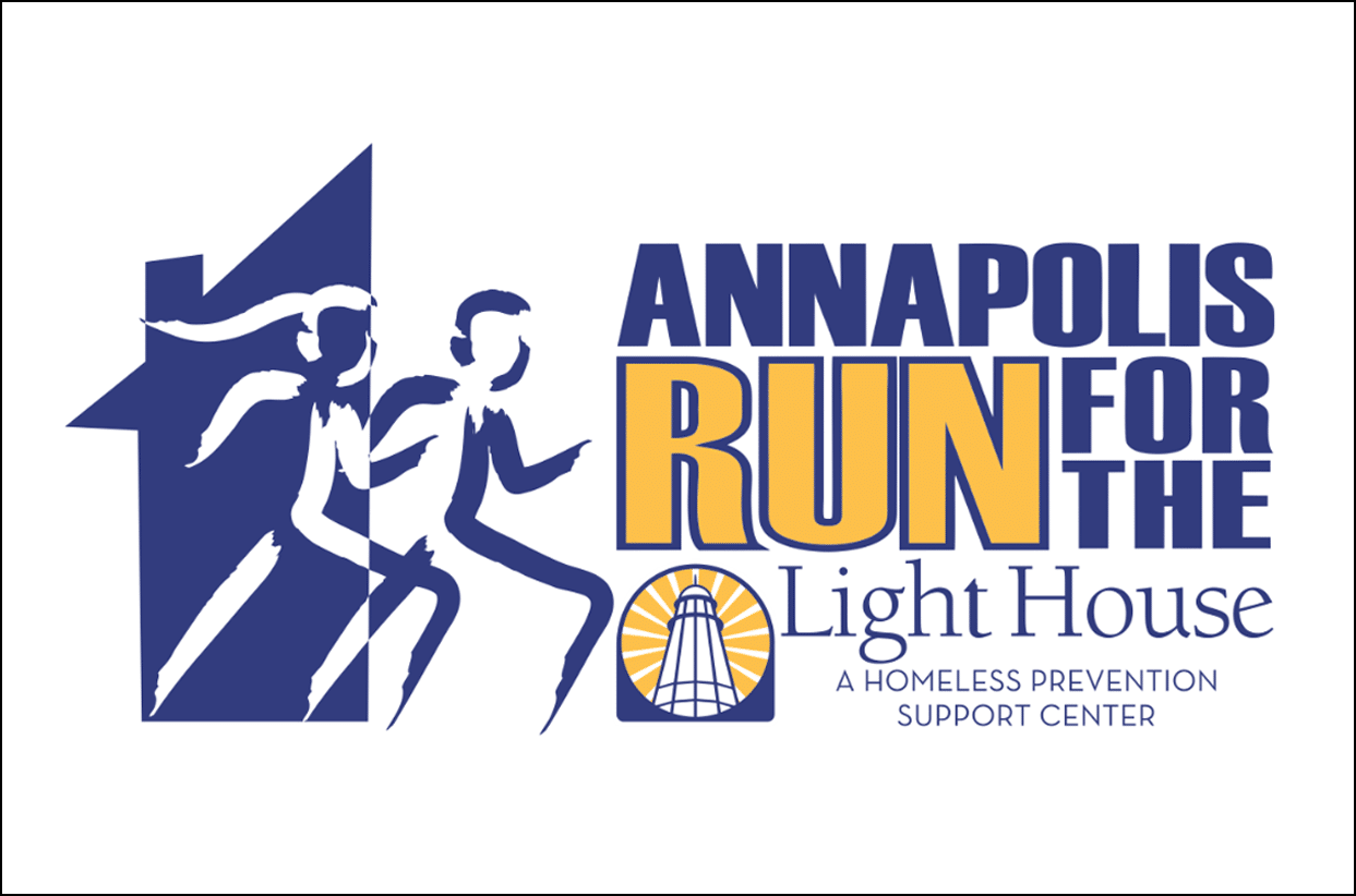 Run logo with blue and yellow graphic of two people running
